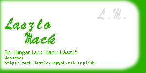 laszlo mack business card